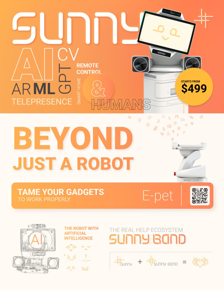 sunny robot CES 2023 flyer about root and usage